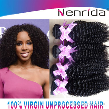 Instock Grade 6A 1b# Unprocessed Brazilian Virgin Hair Kinky Curly Unprocessed Afro Kinky Curly Human Hair 100g/PCS